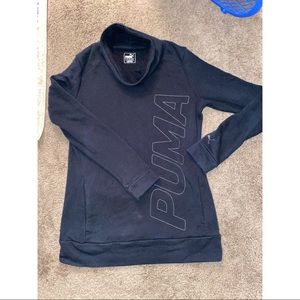 PUMA cowl neck hoodie black size large